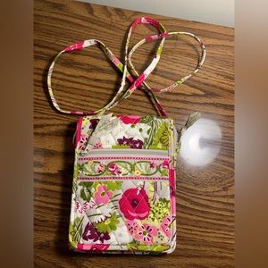 Vera Bradley Pink and Green Crossbody